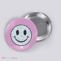 Retro Leopard Print Emoji Smiley Button thumb 0