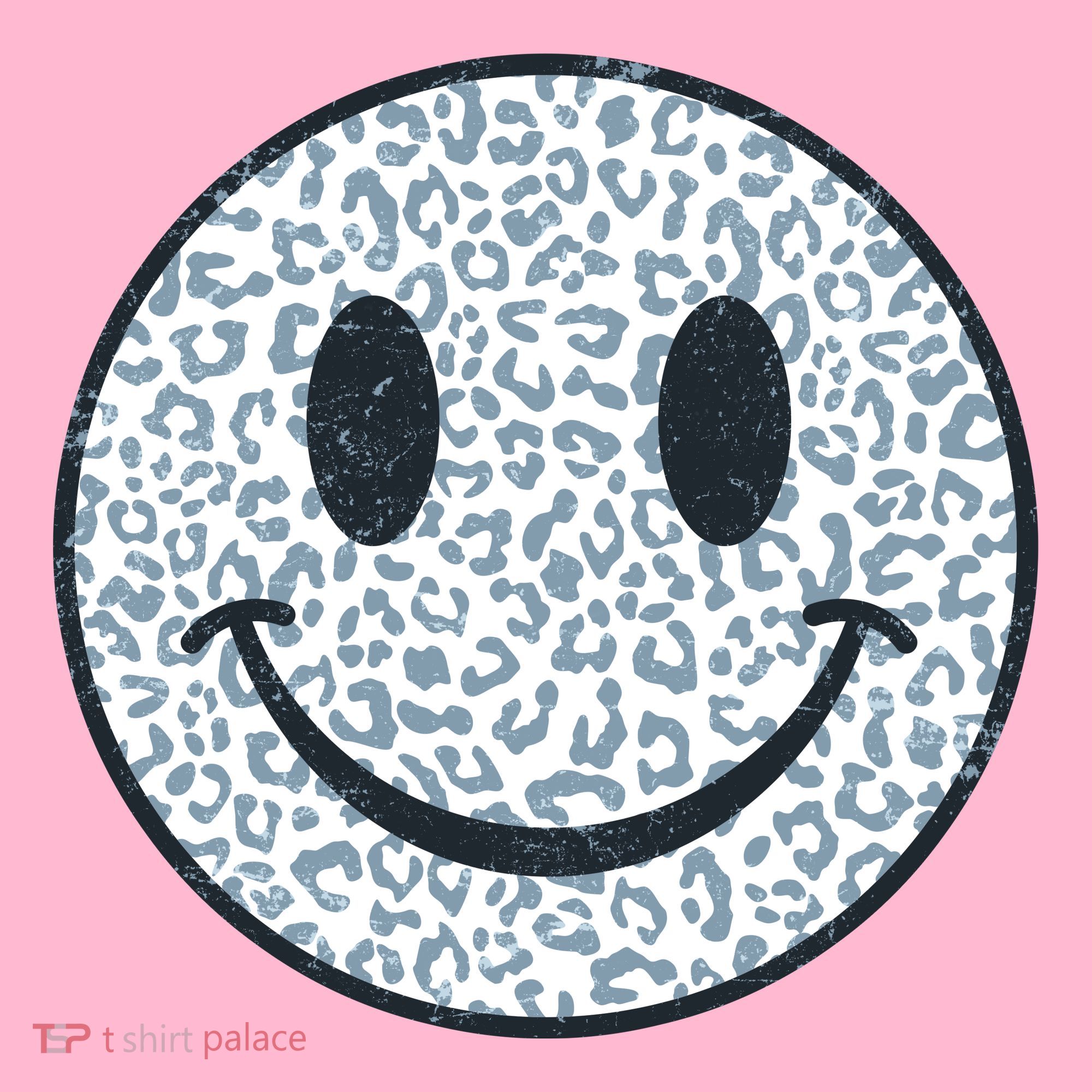 Retro Leopard Print Emoji Smiley Coaster