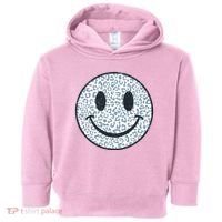 Retro Leopard Print Emoji Smiley Toddler Hoodie thumb 0