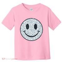 Retro Leopard Print Emoji Smiley Toddler T-Shirt thumb 0