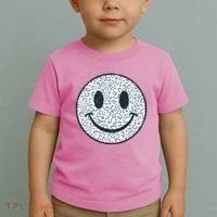 Retro Leopard Print Emoji Smiley Toddler T-Shirt thumb 2