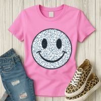 Retro Leopard Print Emoji Smiley Women's T-Shirt thumb 3