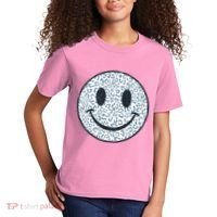 Retro Leopard Print Emoji Smiley Kids T-Shirt thumb 2