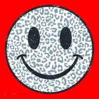 Retro Leopard Print Emoji Smiley Santa Hat thumb 1