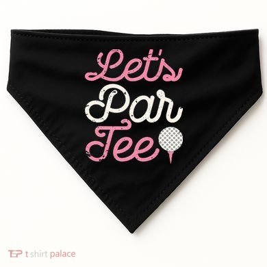 retro Let's Par Tee Golf Player Golfer Dad Papa USA-Made Doggie Bandana