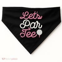 retro Let's Par Tee Golf Player Golfer Dad Papa USA-Made Doggie Bandana thumb 0