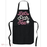 retro Let's Par Tee Golf Player Golfer Dad Papa Apron thumb 0