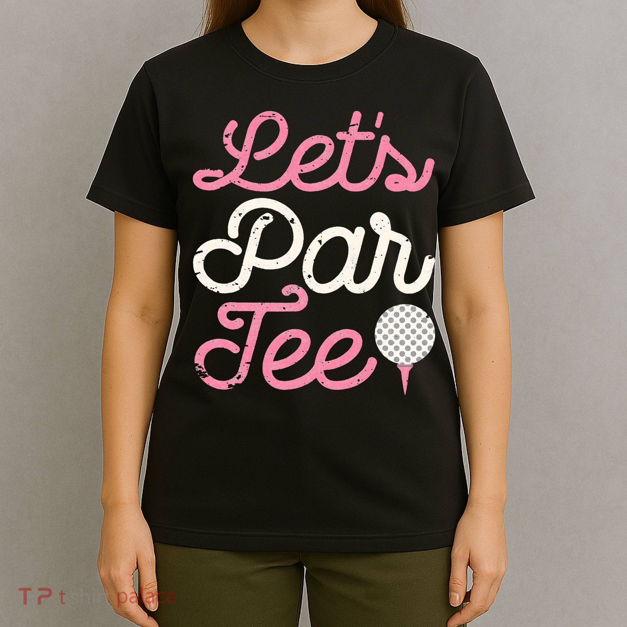 retro Let's Par Tee Golf Player Golfer Dad Papa T-Shirt