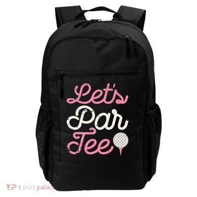 retro Let's Par Tee Golf Player Golfer Dad Papa Backpack