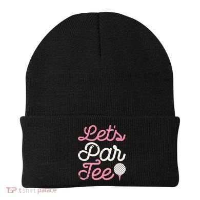 retro Let's Par Tee Golf Player Golfer Dad Papa Beanie
