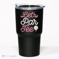 retro Let's Par Tee Golf Player Golfer Dad Papa Tumbler thumb 0