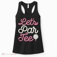 retro Let's Par Tee Golf Player Golfer Dad Papa Women's Tank Top thumb 0