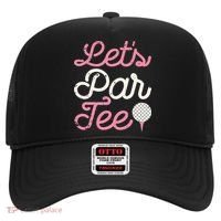 retro Let's Par Tee Golf Player Golfer Dad Papa Hat thumb 0