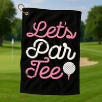 retro Let's Par Tee Golf Player Golfer Dad Papa Golf Towel thumb 1