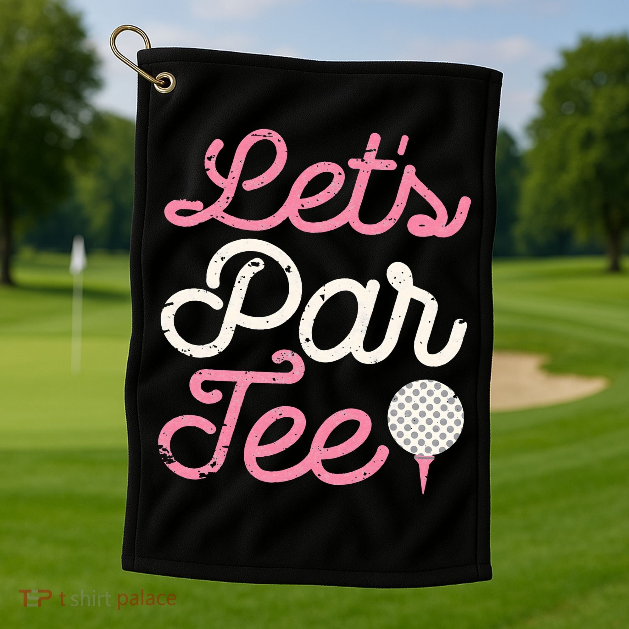 retro Let's Par Tee Golf Player Golfer Dad Papa Golf Towel