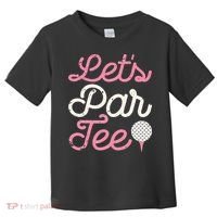 retro Let's Par Tee Golf Player Golfer Dad Papa Toddler T-Shirt thumb 0