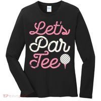retro Let's Par Tee Golf Player Golfer Dad Papa Women's Long Sleeve Shirt thumb 0