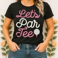 retro Let's Par Tee Golf Player Golfer Dad Papa Women's T-Shirt thumb 2