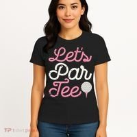 retro Let's Par Tee Golf Player Golfer Dad Papa Women's T-Shirt thumb 4