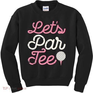 retro Let's Par Tee Golf Player Golfer Dad Papa Kids Sweatshirt