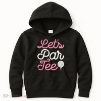 retro Let's Par Tee Golf Player Golfer Dad Papa Kids Hoodie thumb 0