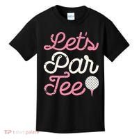 retro Let's Par Tee Golf Player Golfer Dad Papa Kids T-Shirt thumb 0