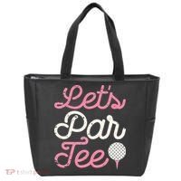 retro Let's Par Tee Golf Player Golfer Dad Papa Tote Bag thumb 0
