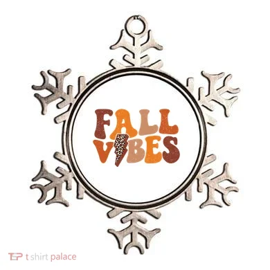 Retro Leopard Print Fall Season Vibes Ornament