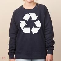 Recycling Logo Recycle Symbol Earth Day Women's Sweatshirt thumb 0