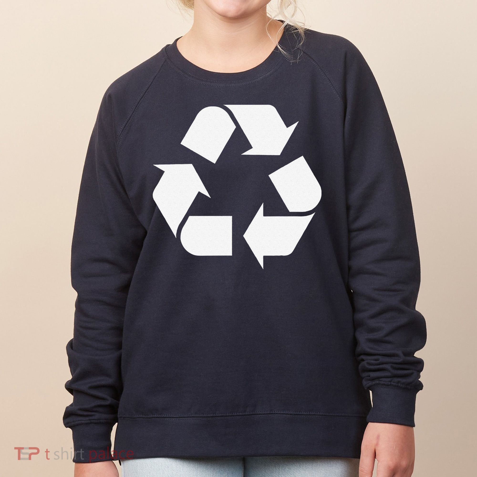 Recycling Logo Recycle Symbol Earth Day Women's Sweatshirt