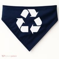 Recycling Logo Recycle Symbol Earth Day USA-Made Doggie Bandana thumb 0