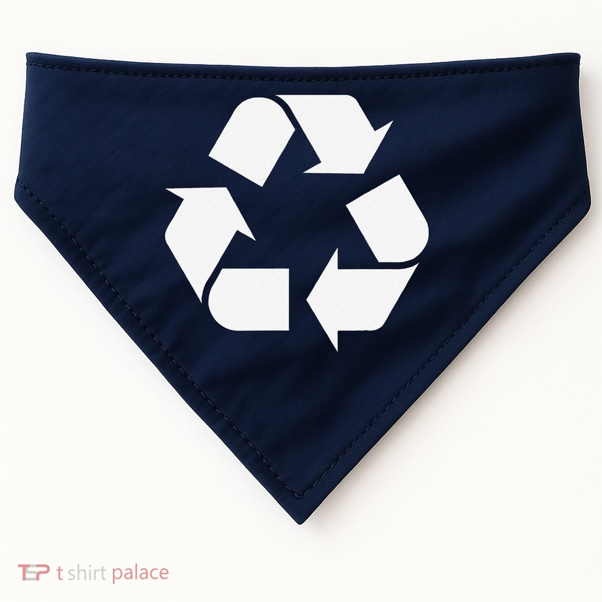 Recycling Logo Recycle Symbol Earth Day USA-Made Doggie Bandana
