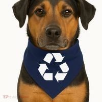 Recycling Logo Recycle Symbol Earth Day USA-Made Doggie Bandana thumb 1