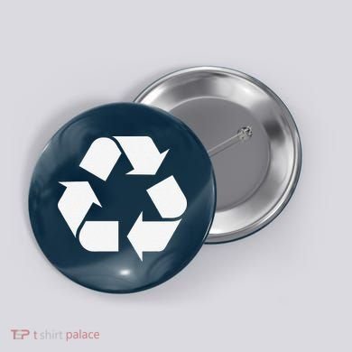 Recycling Logo Recycle Symbol Earth Day Button