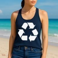 Recycling Logo Recycle Symbol Earth Day Women's Tank Top thumb 2
