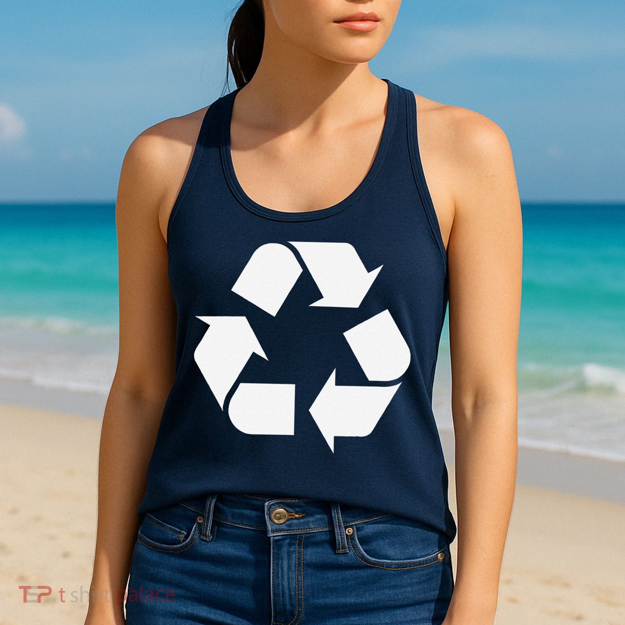 Recycling Logo Recycle Symbol Earth Day Women's Tank Top