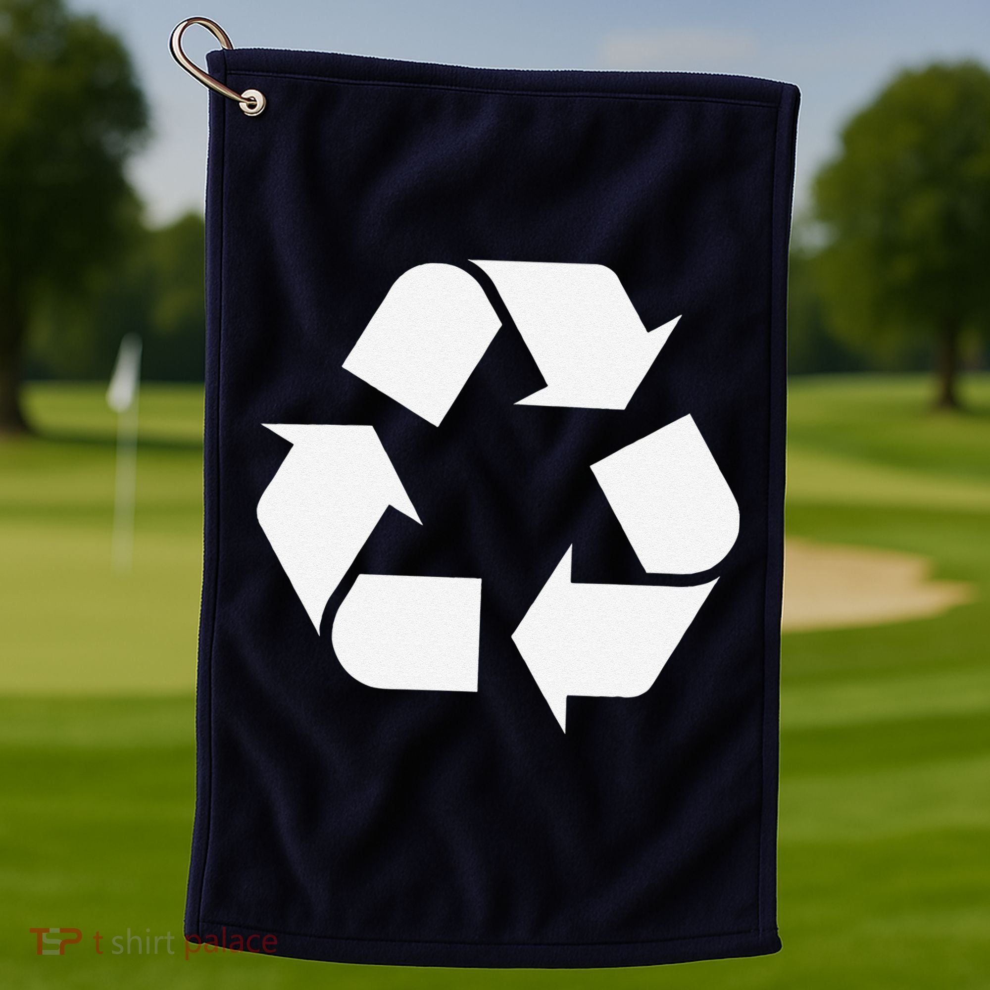 Recycling Logo Recycle Symbol Earth Day Golf Towel