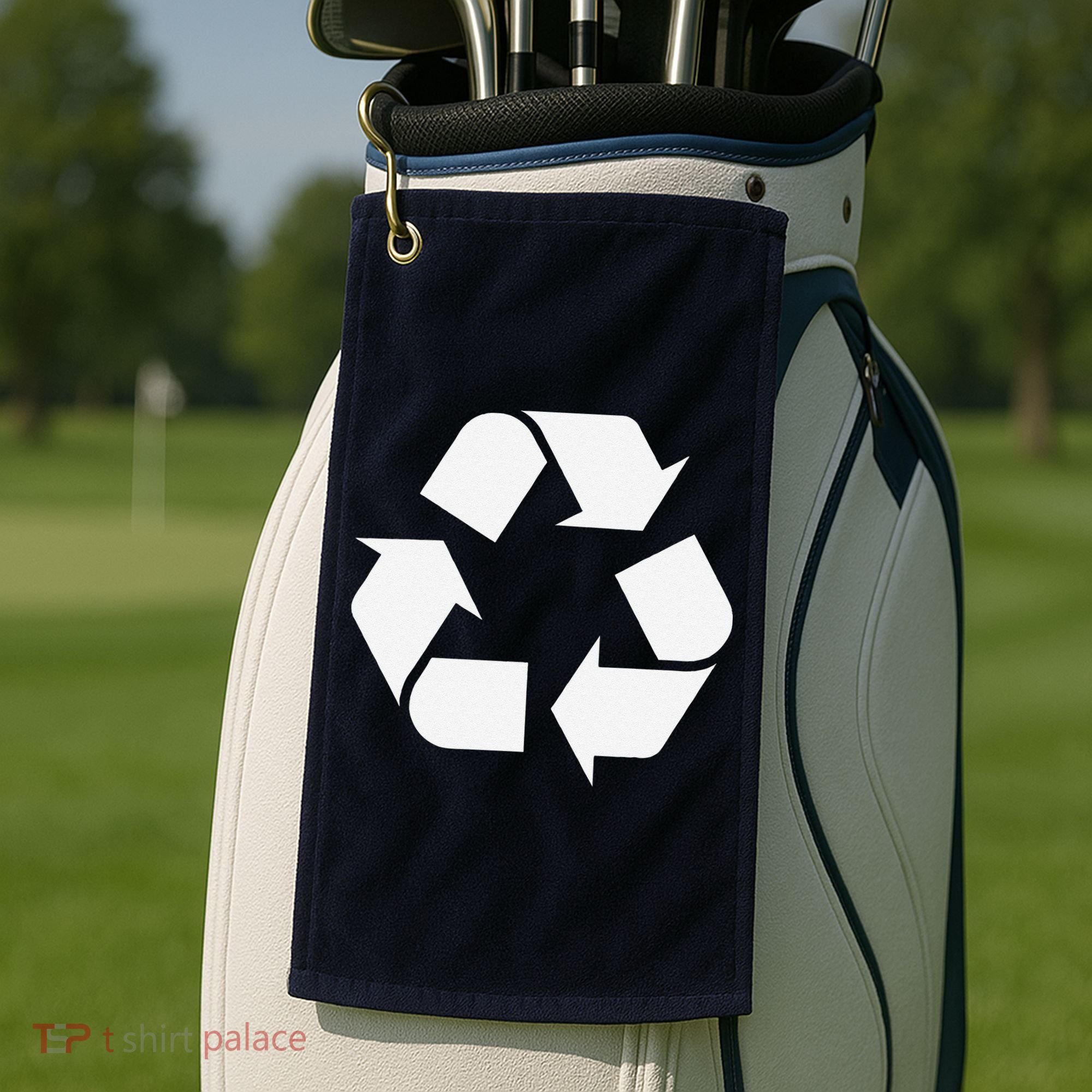 Recycling Logo Recycle Symbol Earth Day Golf Towel
