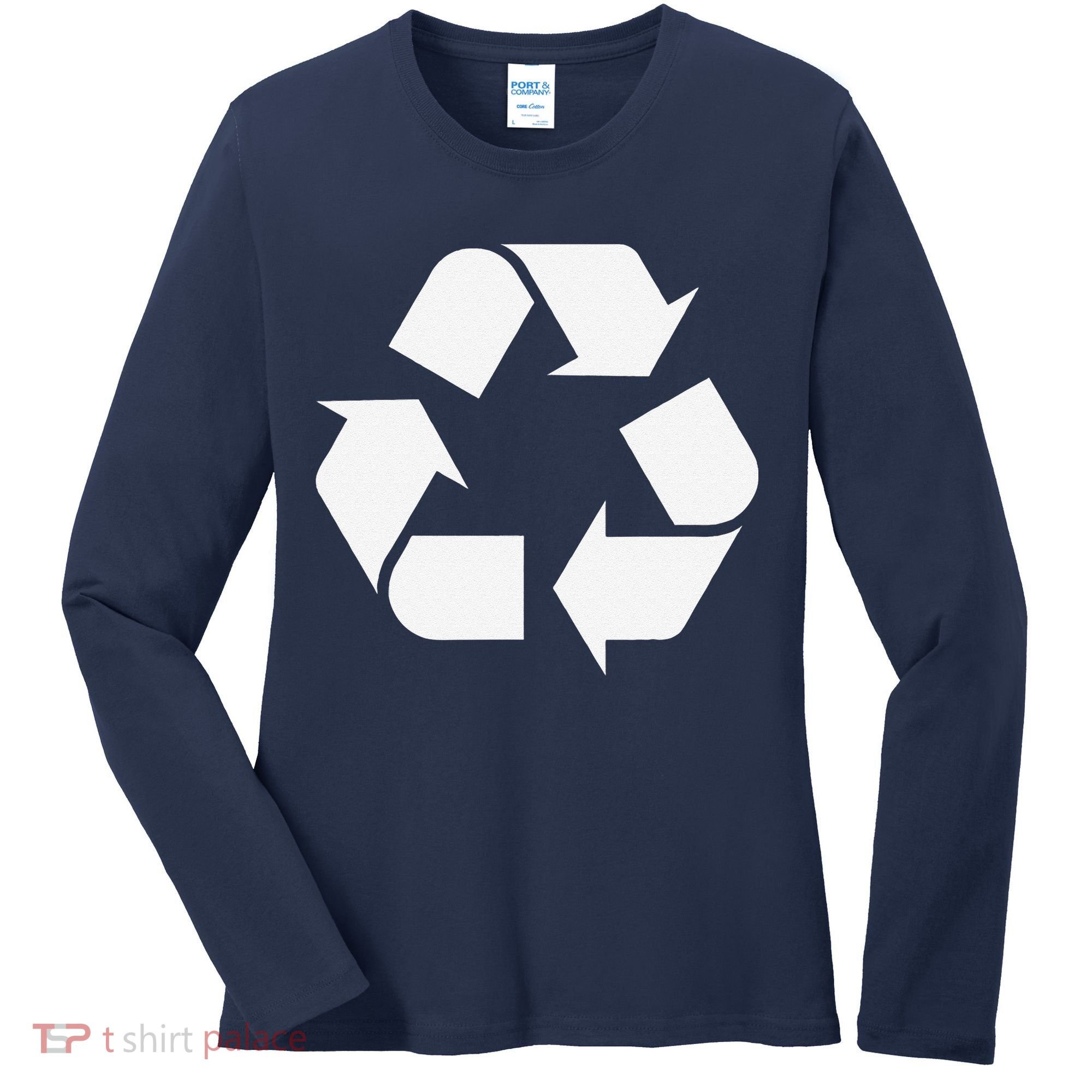 Recycling Logo Recycle Symbol Earth Day Women's Long Sleeve Shirt