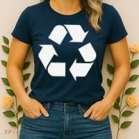 Recycling Logo Recycle Symbol Earth Day Women's T-Shirt thumb 2
