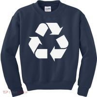 Recycling Logo Recycle Symbol Earth Day Kids Sweatshirt thumb 0