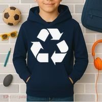 Recycling Logo Recycle Symbol Earth Day Kids Hoodie thumb 2