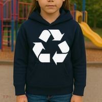 Recycling Logo Recycle Symbol Earth Day Kids Hoodie thumb 3