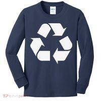 Recycling Logo Recycle Symbol Earth Day Kids Long Sleeve Shirt thumb 0