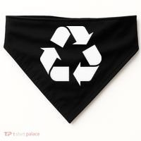 Recycling Logo Recycle Symbol Earth Day USA-Made Doggie Bandana thumb 0