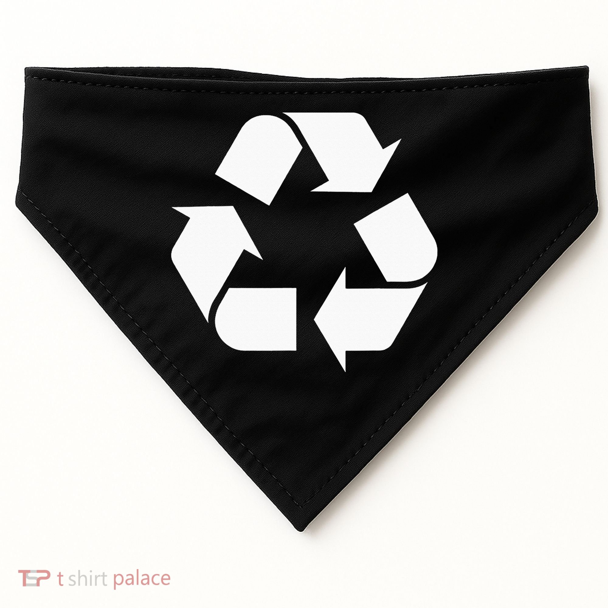 Recycling Logo Recycle Symbol Earth Day USA-Made Doggie Bandana