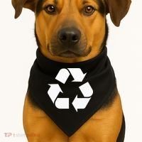 Recycling Logo Recycle Symbol Earth Day USA-Made Doggie Bandana thumb 1
