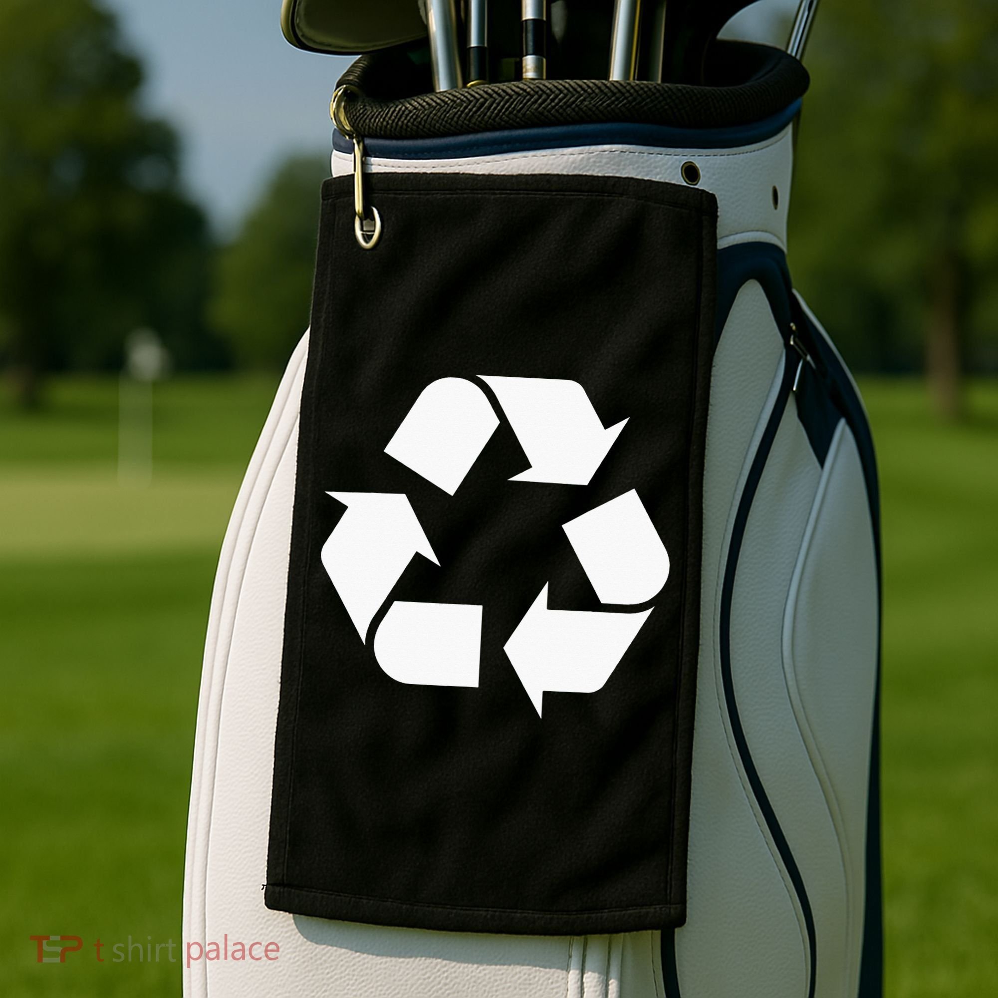 Recycling Logo Recycle Symbol Earth Day Golf Towel
