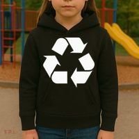 Recycling Logo Recycle Symbol Earth Day Kids Hoodie thumb 3