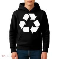 Recycling Logo Recycle Symbol Earth Day Kids Hoodie thumb 4